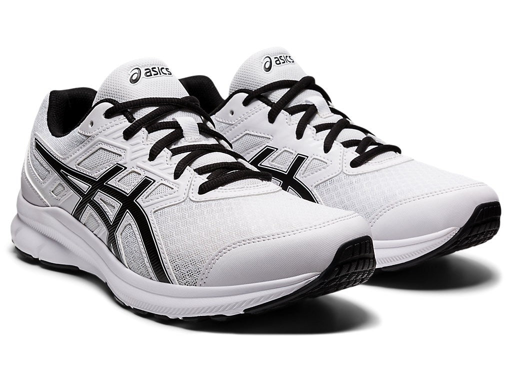 ASICS MENS JOLT 3 BEGINNER RUNNING SHOE (WHITE/BLACK)